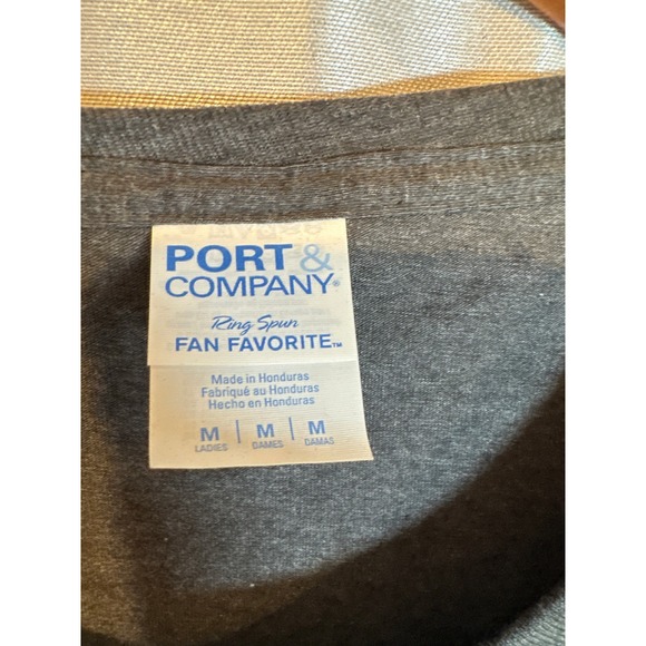 Port & Company Womens Elf "Smiling Is My Favorite" Graphic T Shirt Dark Gray M - Picture 4 of 5